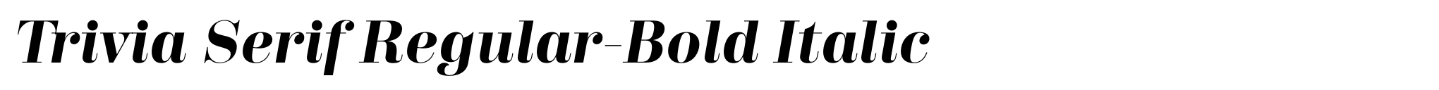 Trivia Serif Regular-Bold Italic image